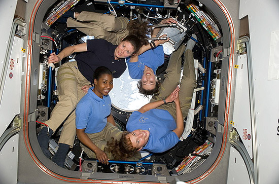 Christa McAuliffe, FLAT, Judith Resnik, Kalpana Chawla, Peggy Whitson, Svetlana Savickaja, Valentina Tereškova, four women in ISS