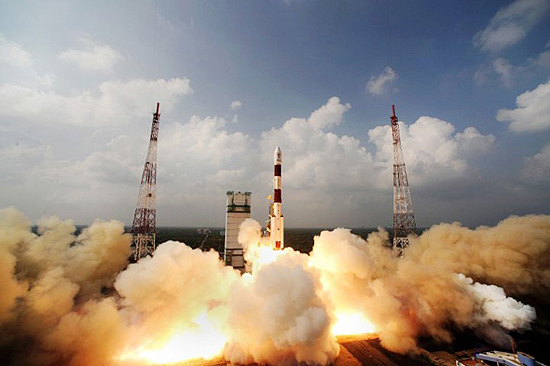 PSLV India rocket start