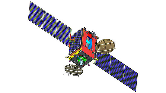 Indija, ISRO, GSLV MK-III GSAT_19 satellite vizualization