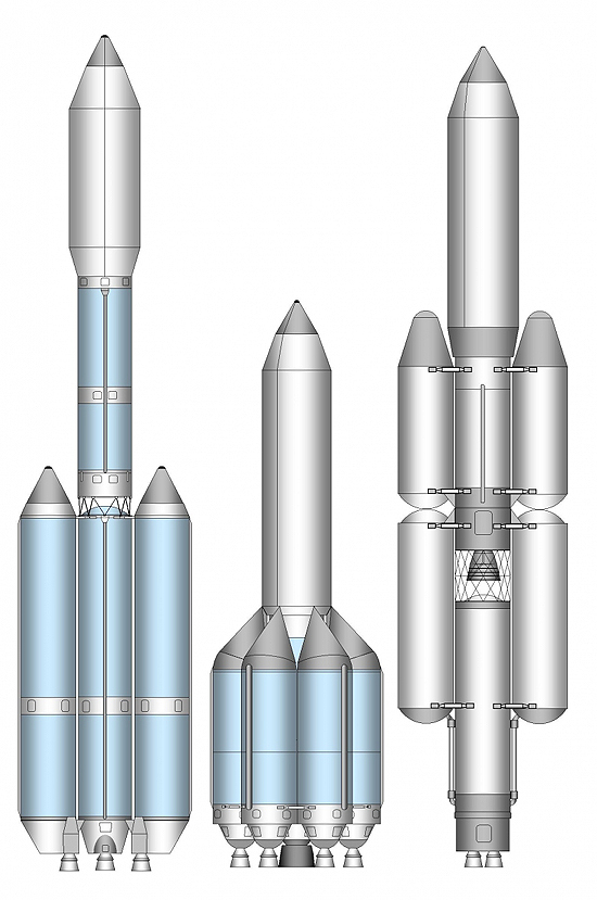 Angara, Energija, Sojuz, Proton Angaros kurimas1