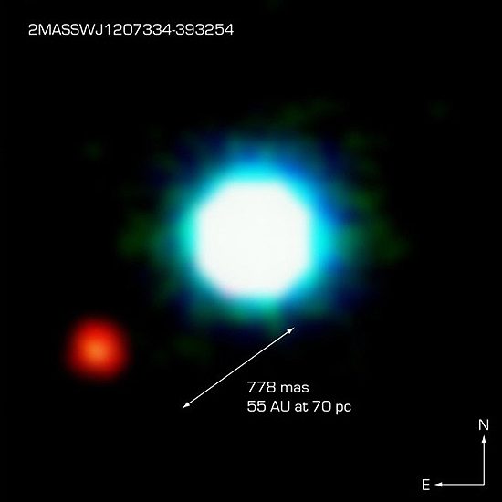 The brown dwarf 2M1207 and its planetary companion