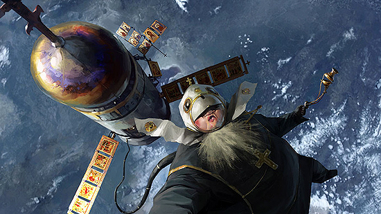 Russian Orthodox, space mission, Vladimir Malakhovskij, Roskosmos Spherical Priest in a Vacuum © Vladimir Malakhovskiy