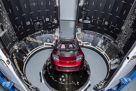 Tesla Roadster in Falcon Heavy