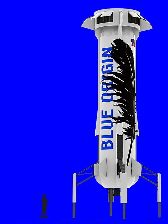 Blue Origin New Shepard rocket size Blue Origin New Shepard rocket size