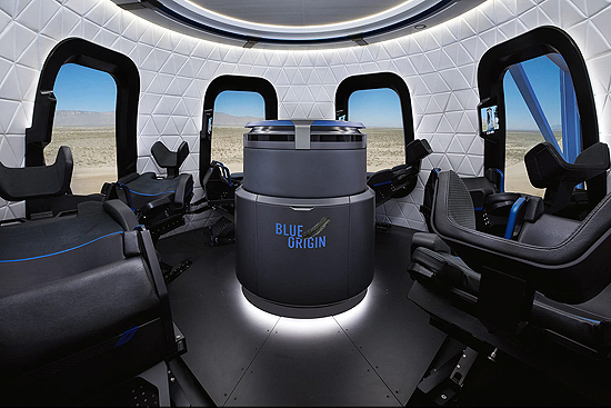 Blue Origin New Shepard interior cabin