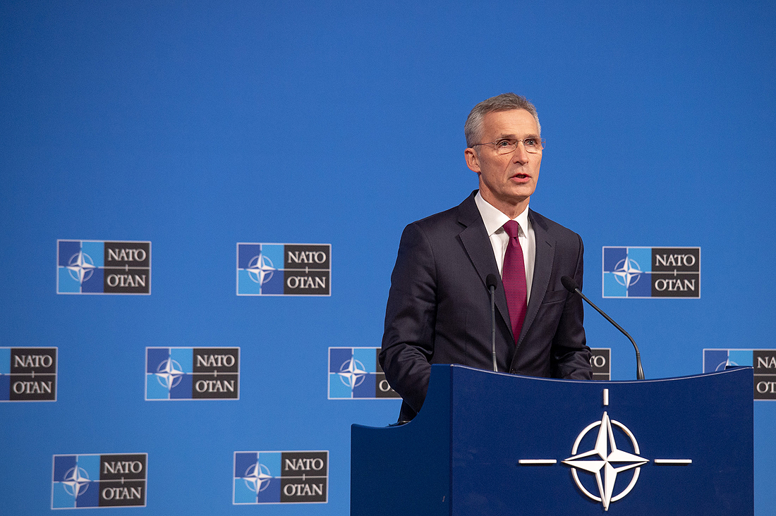 NATO, Stoltenberg, kosmosas, Meetings of the Ministers of Foreign Affairs at NATO Headquarters in Brussels- Press Conference by NATO Secretary General