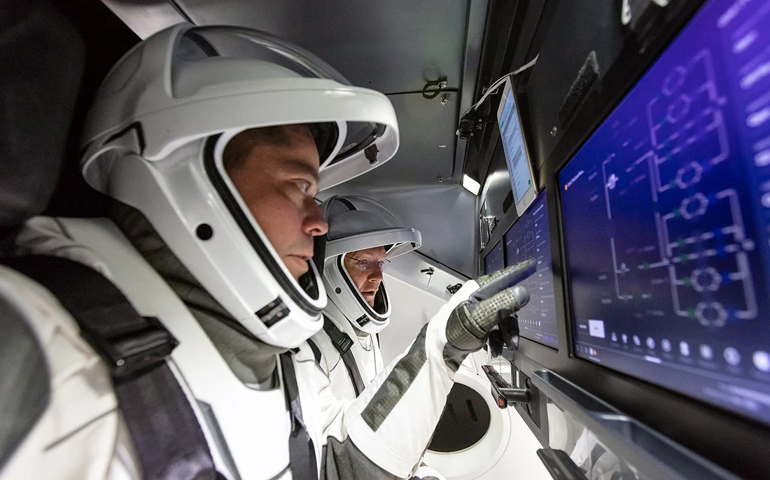Bob Behnken_Doug Hurley in Crew Dragon NASA Bob Behnken_Doug Hurley in Crew Dragon NASA