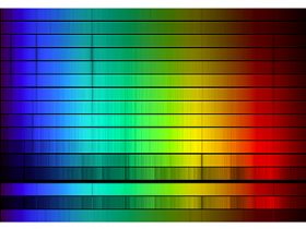 THIS IMAGE REPLACES # 03495 flux spectrum made by dr. nigel sharp and further density corrections and labeling by mark hanna. technical questions about the spectrum should be directed to dr. sharp This picture compares the spectra of different classifications of star, in the visual range from 400 to 700 nanometers (4000 to 7000 Angstroms). Thirteen regular types are shown, and at the bottom are three special cases, all selected from the spectrophotometric atlas by Jacoby, Hunter and Christian, 1984, which used data from the Kitt Peak National Observatory's 0.9-meter telescope. From top to bottom, the stars and their type are: HD12993, O6.5; HD158659, B0; HD30584, B6; HD116608, A1; HD9547, A5; HD10032, F0; BD 61 0367, F5; HD28099, G0; HD70178, G5; HD23524, K0; SAO76803, K5; HD260655, M0; and YALE 1755, M5. The three special cases are HD94028, an F4 type but especially metal poor, SAO81292, an M4.5 with emission lines, and HD13256, a B1 with emission lines.