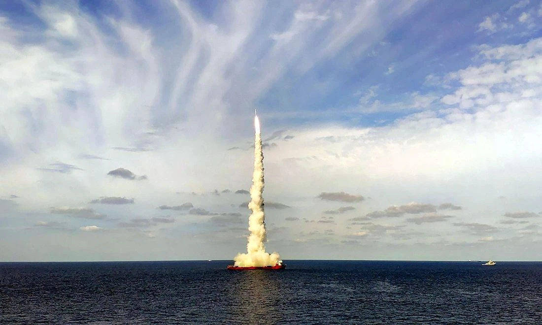 China sea vessel for satellite launch China sea vessel for satellite launch