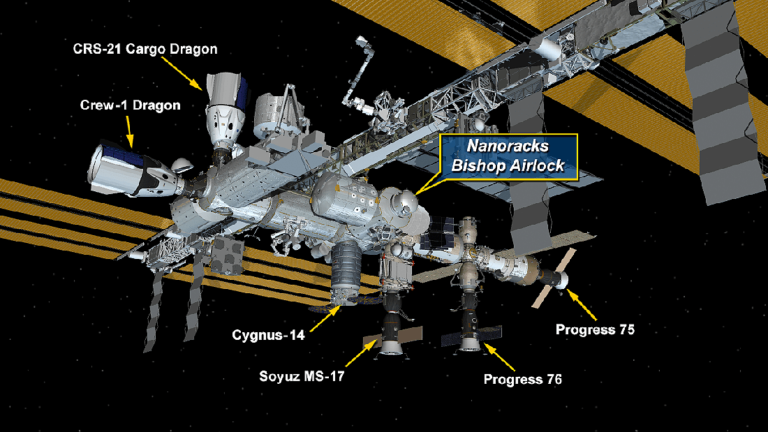 Expedition_64_-_Status_with_the_new_NanoRacks_Bishop_airlock