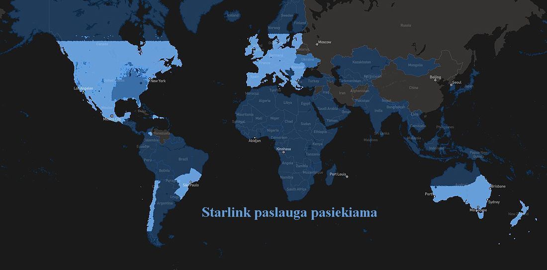 Starlink map