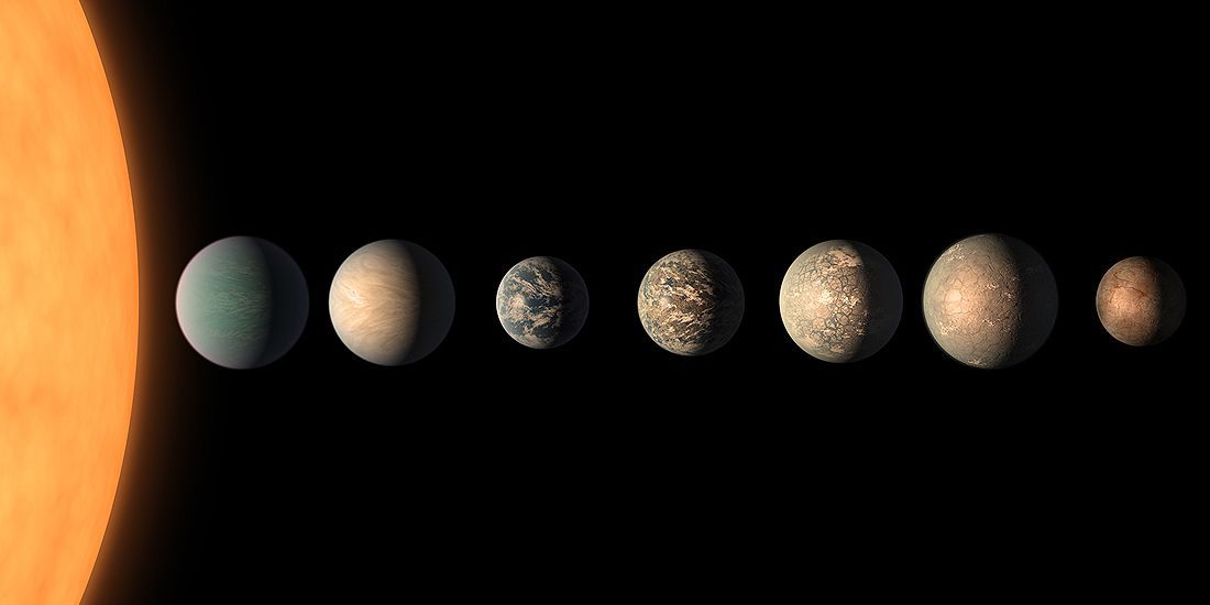 radiniai 7 TRAPPIST exzoplanet