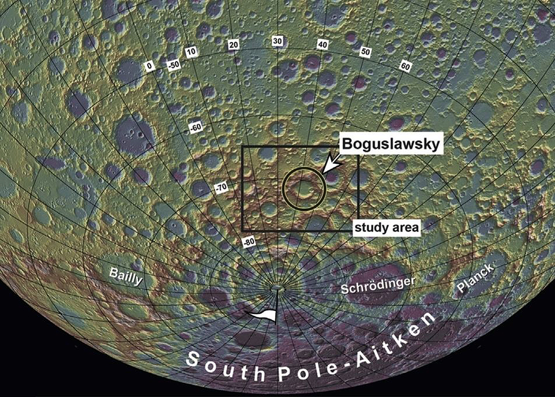 Luna-25 Bogoslavsky crater