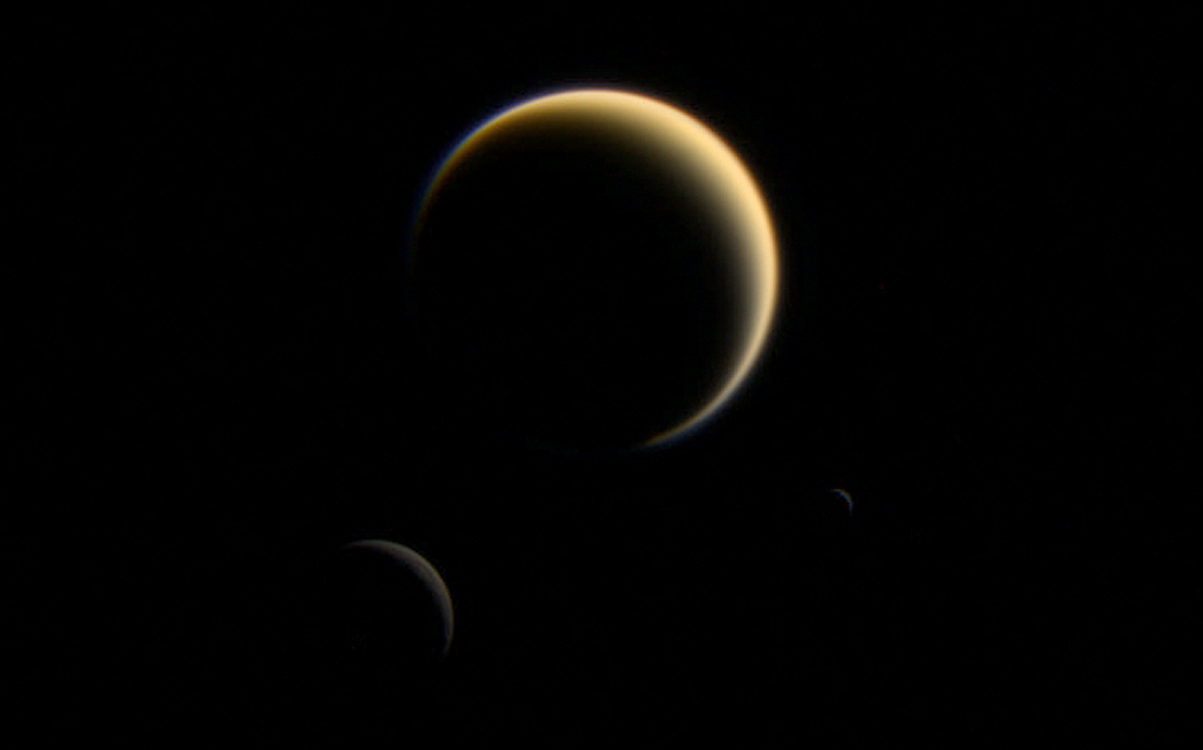 Saturn Rhea Titan Mimas